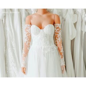 Detachable Sleeves, Wedding Dress Sleeves, Bridal Long Sleeves